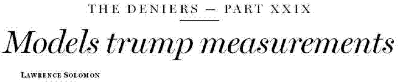 Download Larry Solomon's interview in National Post (PDF; 194 kbytes).